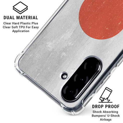 Japanese Flag Distressed Galaxy A36 5G Clear Case